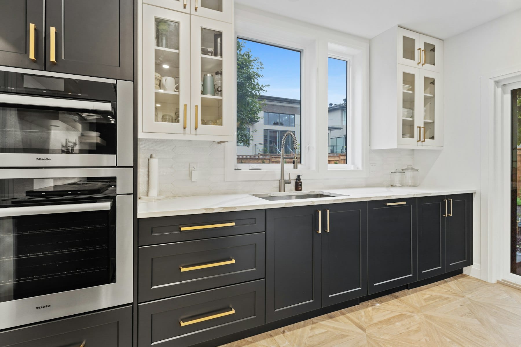 Slab cabinet kitchen